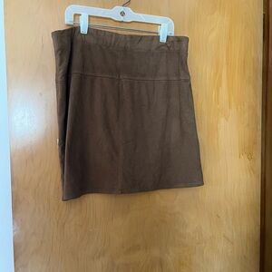 Max Studio Women’s Pencil Mini Skirt Faux Suede Large